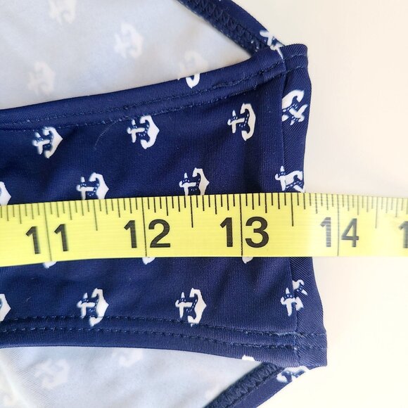 Bikini Set Navy Anchor Print High-Waist Bottom Halter Top Vintage Inspired Retro - Picture 12 of 12